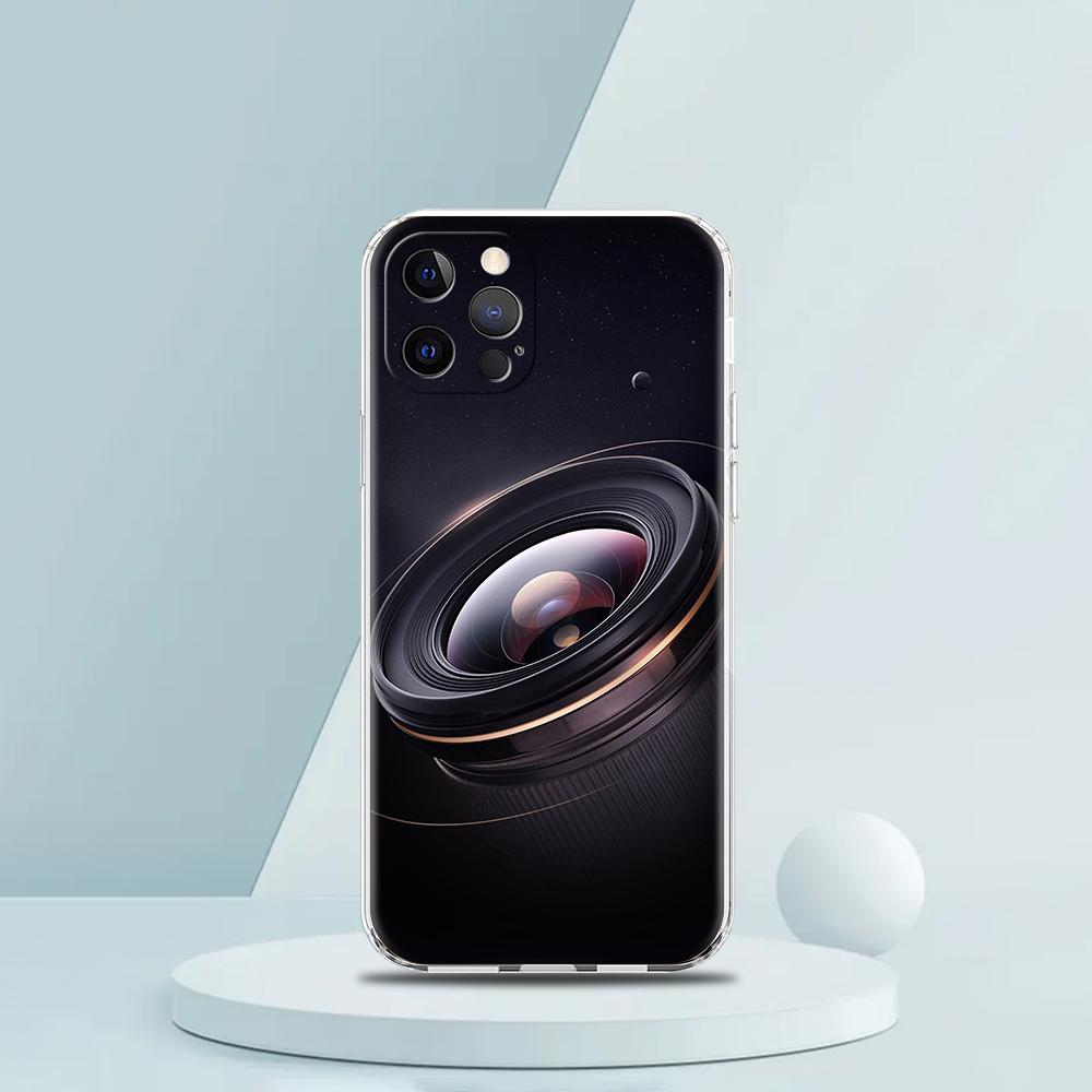 Мягкий прозрачный чехол-бампер из ТПУ для iPhone 16 15 14 13 12 11 Pro Max XR 8 7 Plus XR Ударопрочный корпус Ретро-узор с камерой