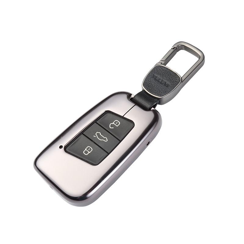 Car Alunimnum Alloy Keychain Cover Shell Holder Case for Volkswagen 2016 2017 Passat B8 Skoda Superb A7 Fob Key Car-Styling