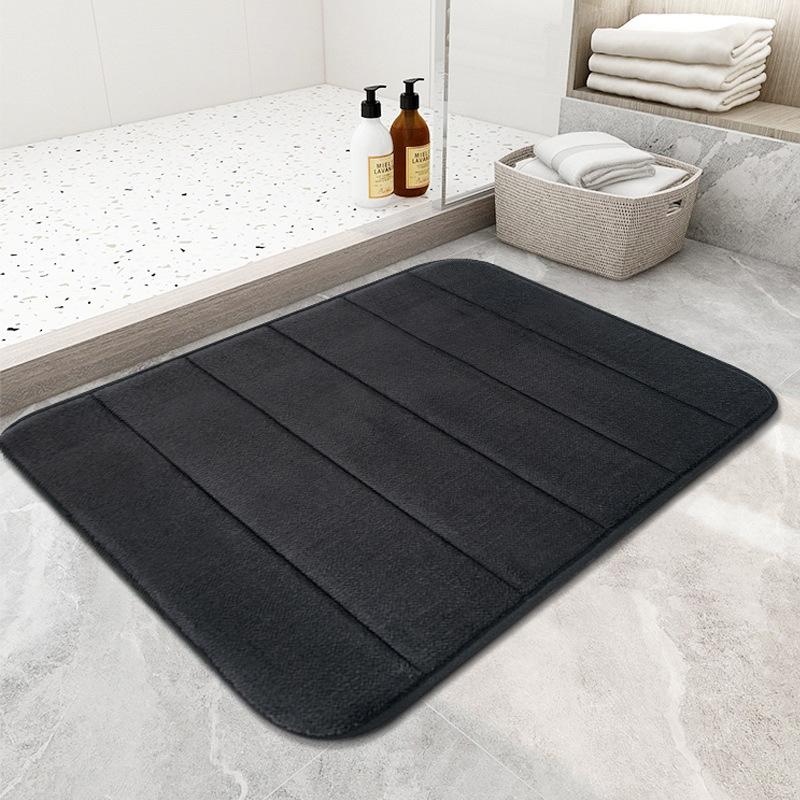 Home Bathroom Memory Foam Floor Mat Bathroom Anti-slip Absorbent Mat Toilet Door Entrance Bathroom Foot Mat