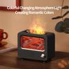 Bluetooth Flame Aroma Diffuser Humidifier - Colorful Spray, Large Desktop Fireplace Design