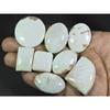 255Cts. Natural White Scolecite Mix Cabochon Loose Gemstone 08 Pcs Lot A-281