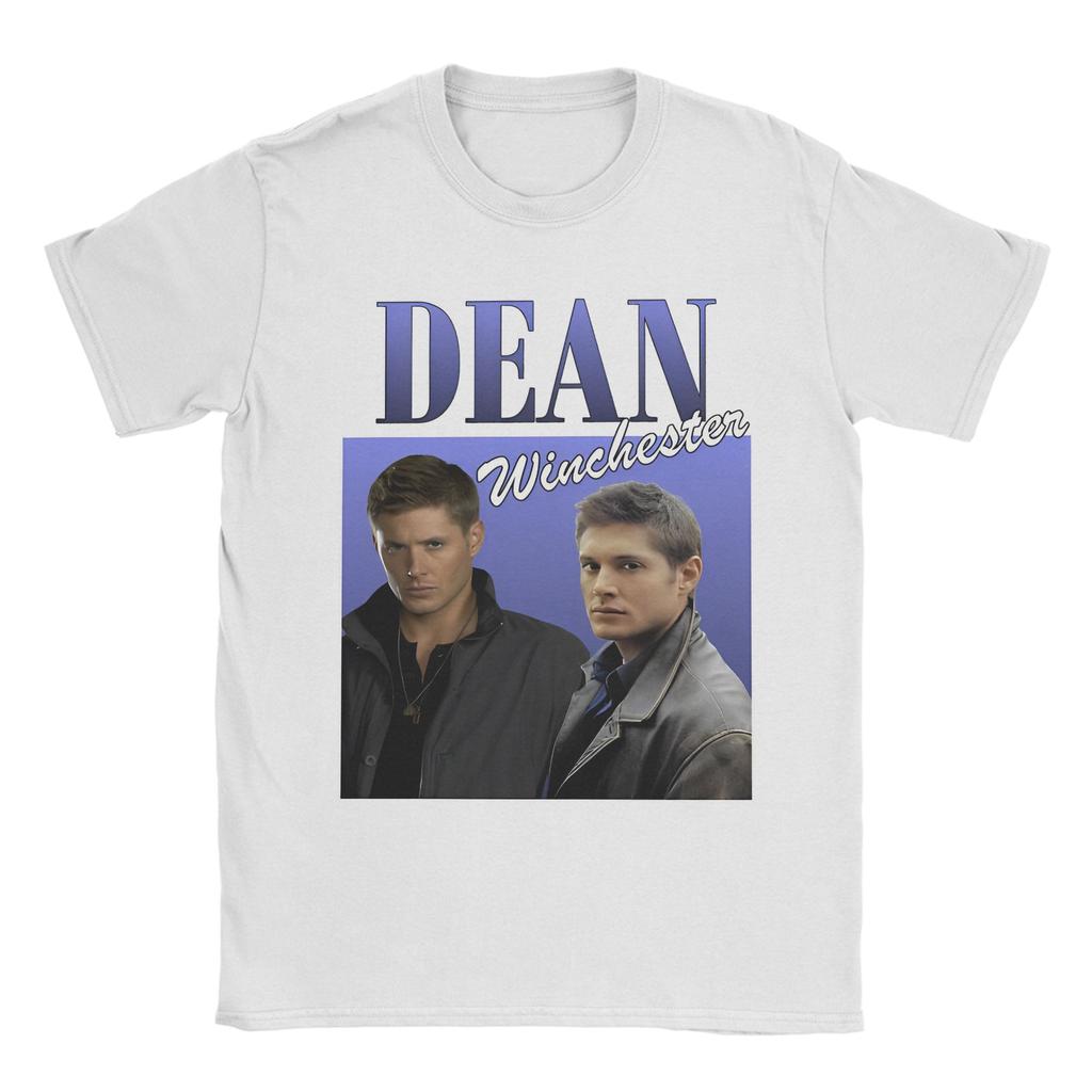 Футболка Dean Winchester из сериала Сверхъестественное, с круглым вырезом, с коротким рукавом, Топы, Рубашки, Фильм, Сериал, Хлопок, Летние Топы, Рубашки