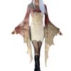 Women Fashion Gothic Punk Bat-Sleeve 3D Cute Halloween Print Irregular Party Dress
