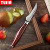 67-слойная дамасская сталь, 3,5-дюймовый фруктовый нож, цветная деревянная ручка, легкие овощные блюда в западном стиле, очищенный нож