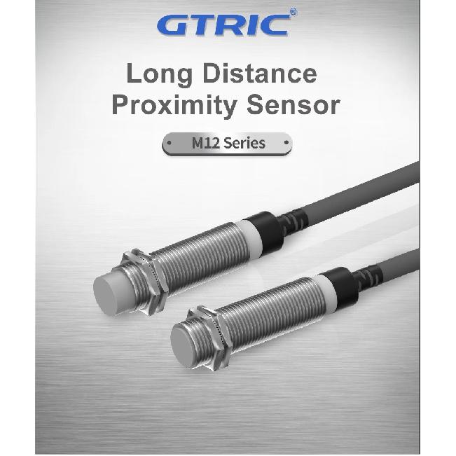GTRIC Индуктивный датчик приближения для большой дальности Металлический выключатель приближения M12 NPN PNP NO NC 10-30 В постоянного тока Встраиваемый Не встраиваемый Диапазон обнаружения 4 мм 8 мм