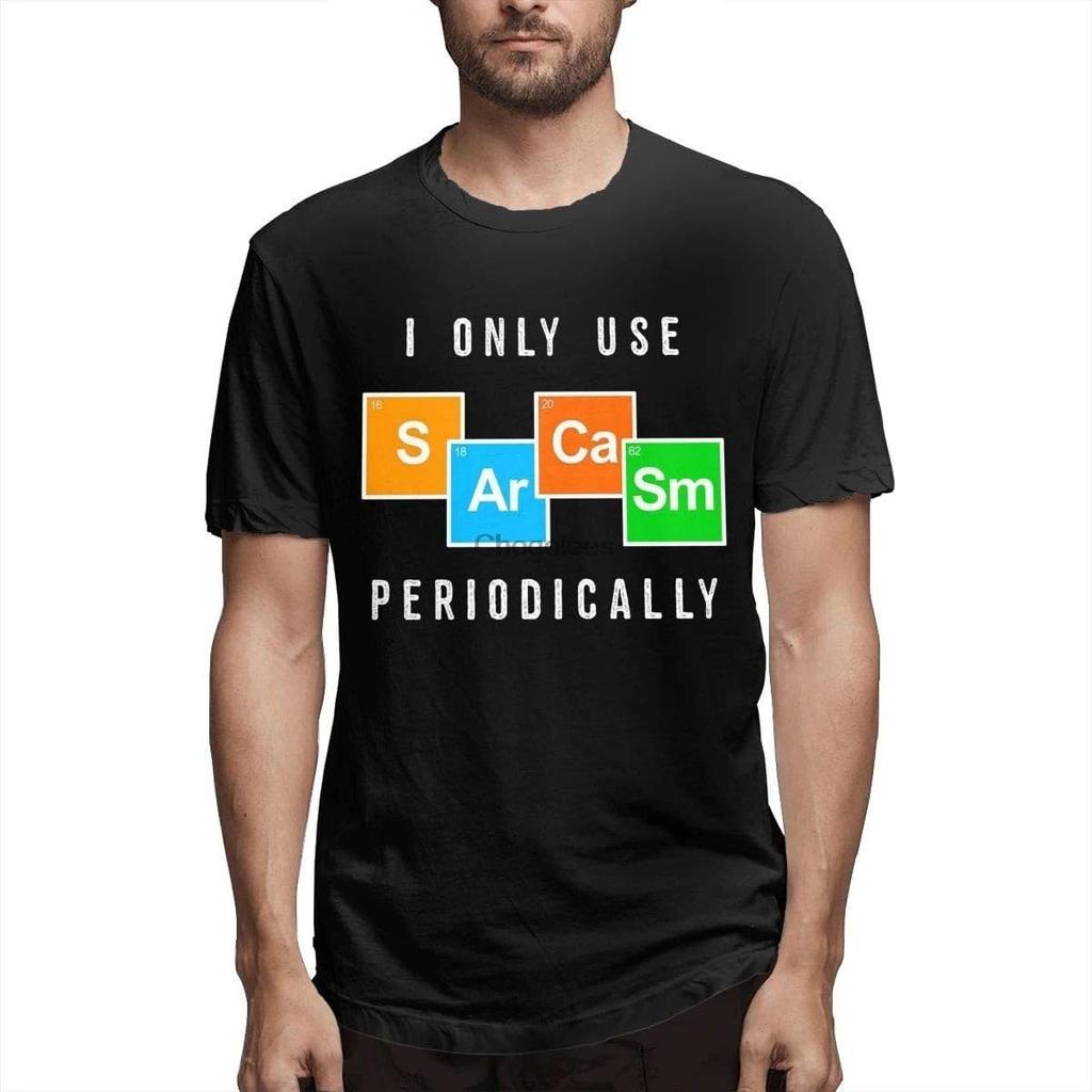 ZMKDLL I Only Use Sarcasm Periodically MenCasual Short Sleeve T Shirts