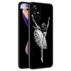 Ballet Girl Black Silicone Phone Case For Xiaomi Redmi Note 10 11 11S 12 13 4G 8 9 11T Pro 5G Plus 8T 9S 10S 12S