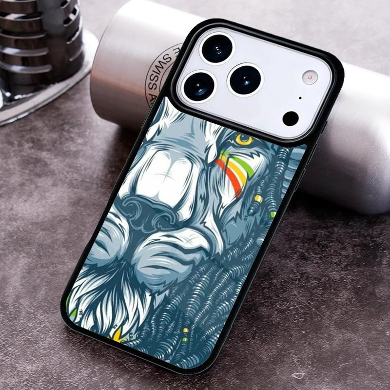 Чехол для телефона Rasta Lion Reggae Bob Marleys для iPhone 17 16 15 Pro Max Air 14 13 12 11 Plus Ударопрочный Capa Cover