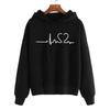 Hooded Sweater Women's Long-sleeved Top 2025 Autumn and Winter New Clothing Heartbeat