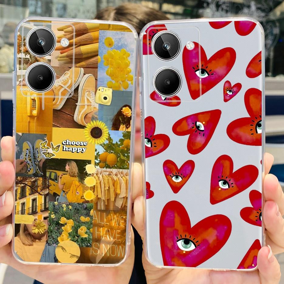 Чехол для Realme 10 4G Цветной Расписной Чехол Мягкий Силиконовый Чехол для Телефона Для Realme 10 Pro Plus Realme10 Pro+ Задняя Крышка Coque Capa