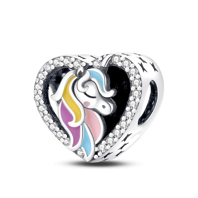 DIY Heart Charm Pendant Beads For Handmade Necklace Bracelet Jewelry Making Accessories