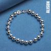 925 Sterling Silver 6mm Bead Bracelet Fashionable Wedding Jewelry