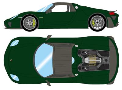 EIDOLON COLLECTION Масштаб Porsche 918 Spyder Пакет Weissach 2011 Цвет Brewster Green Готовая модель EM569H Макияж 1/43