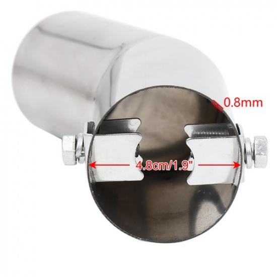Universal Chrome Curved Exhaust Tail Muffler Tip Pipe 0.75" to 1.5" Pack of 1