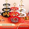 European Three-Tier Plastic Fruit & Cake Stand for Weddings & Holidays