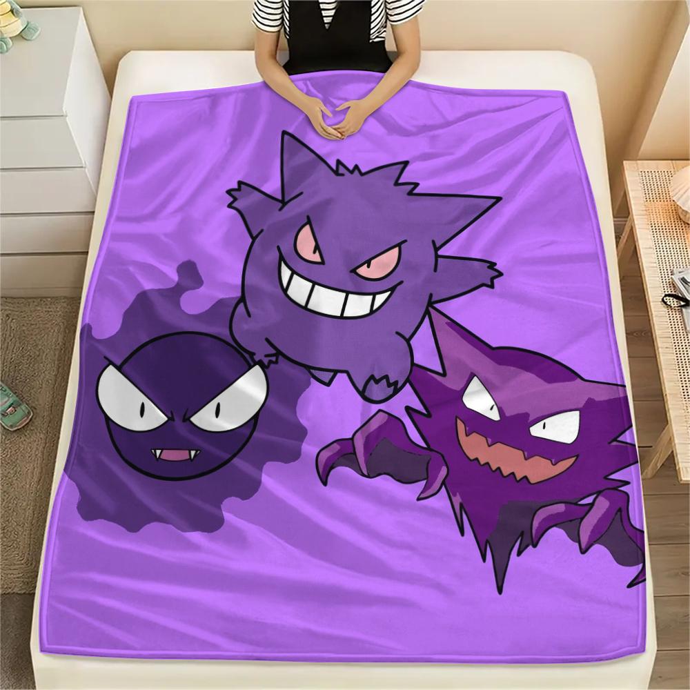 Cute Gengar Blanket, Warm Throw for Bedroom, Perfect Gift for Gengar Fans.chl