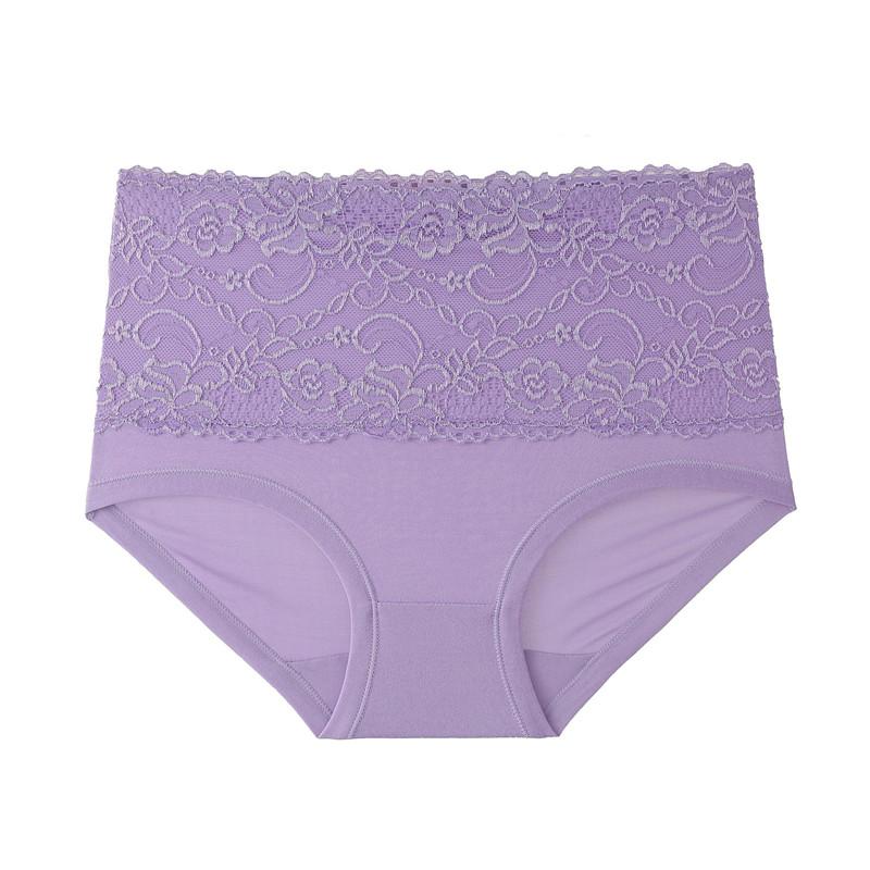 Plus Sizes 6XL High Waist Women's Panties Lace Women's Large Size Panties Solid Color High-waisted Triangle Pants Underwear Briefs