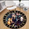 Круглый ковер с рисунком аниме «Убийца демонов», нескользящий ковер для спальни, гостиной, домашнего декора