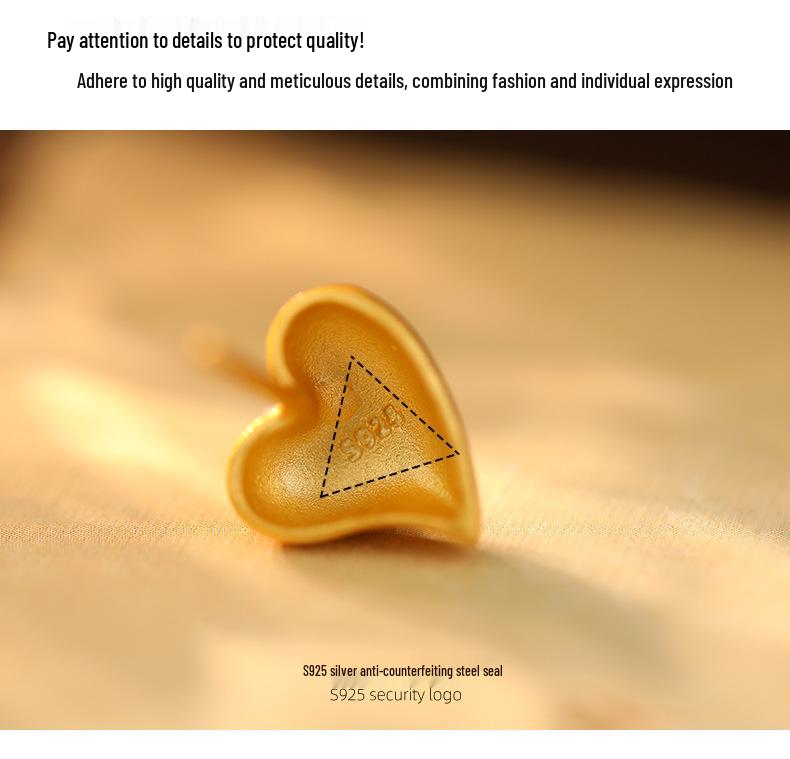 Серьги 'Неправильная любовь баньяна' - Серебро S925, Матовое золото, Летние украшения для ушей высокого класса для женщин