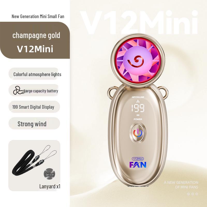 Turbo Handheld Mini Fan: High-Speed, USB Rechargeable, Long-Lasting Battery, Portable and Powerful for Outdoor Use