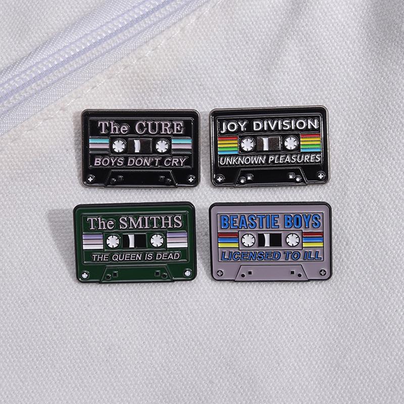 Music Tape Card Enamel Pins Custom Retro Tapes CD Badges Brooches Pleasures Punk Jewelry Metal Gifts To Music Students