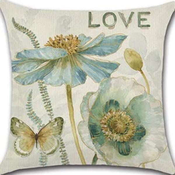Ретро Растение Цветочный Принт Лен Наволочка Дом Гостиная Диван Автомобильная Подушка