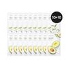 10+10 Real Nature Mask Pack Set — Green Tea (1.15 Ml × 10) + Avocado (2.3 Ml × 10)