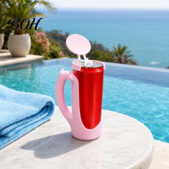 Portable Drink Lid Can Cover for Soda Cans, Snap on 11/12oz Coke Sparkling Flexible Seal Water, Splash Proof Leak Guard Car Cup Holder, Reusable