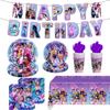Cartoon Children's Birthday Party Decoration Paper Plates, Tissues, Tablecloths, Disposable Tableware Sets.