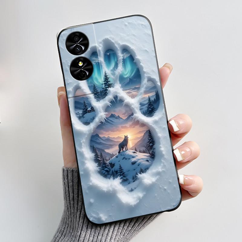 Новый Популярный Чехол Для Телефона Для TCL 50 SE/40 NxtPaper 4G Чехол Красивый Дизайн Серебряный Пляж Ударопрочный Мягкий Силикон Черный Корпус