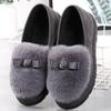 Осень и зима Новые женские туфли на плоской подошве Теплые меховые модные женские туфли на плоской подошве Резиновые зимние высококачественные женские туфли на плоской подошве