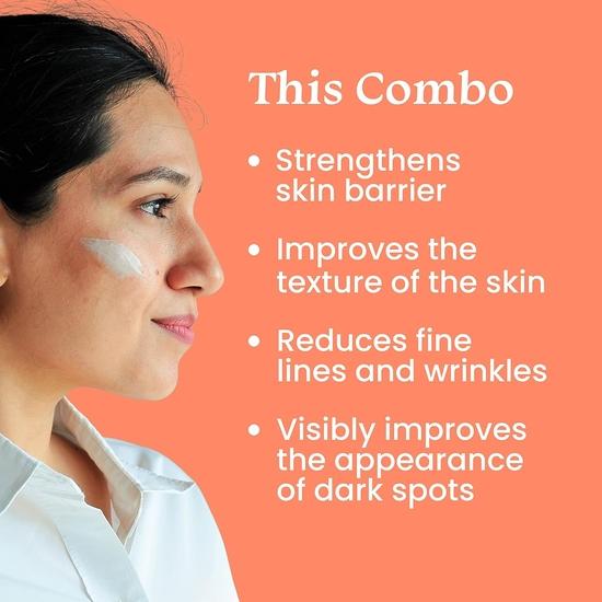 Foxtale Rapid Wrinkle Reduction Skin Care Kit | Retinol Night Serum 30ml + Matte Finish Sunscreen 50ml