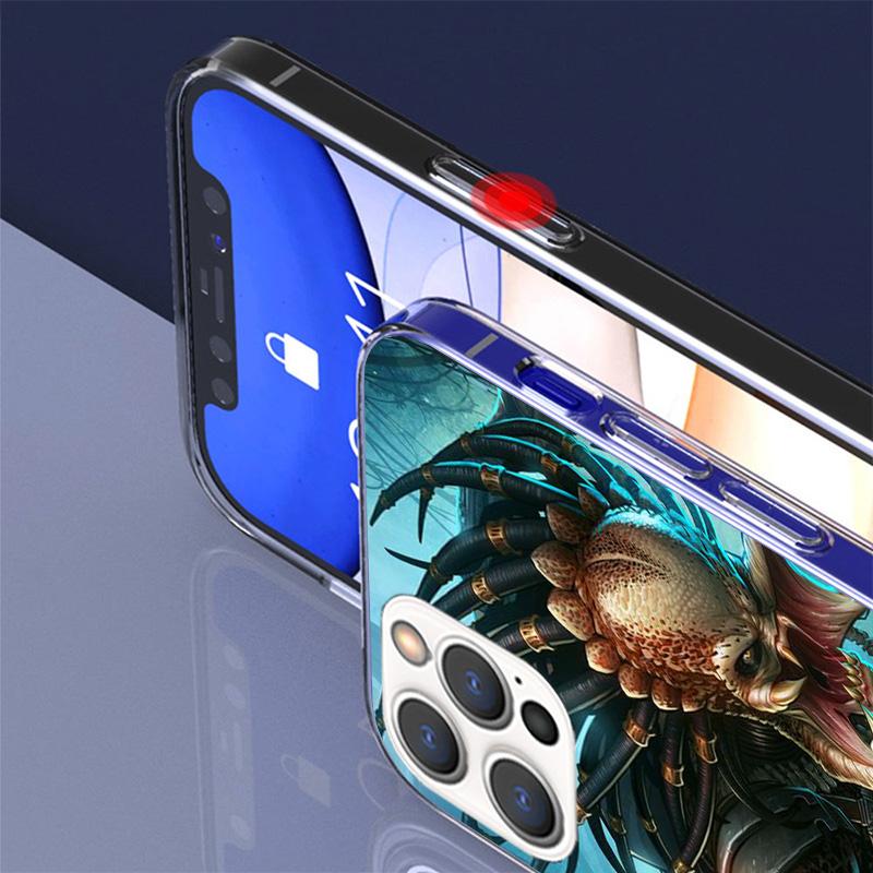 Чехол для телефона с рисунком «Чужой против Хищника» для iPhone 16 17 Air 15 14 Pro Max 16E Чехол для телефона 13 Mini 12 11 7 SE 8 Узор с принтом