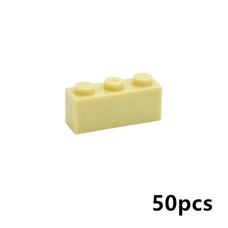 50 шт. Толстые Фигурные Кирпичики 1x3 Точки DIY Строительные Блоки Образовательные Креативные Размер Совместим С 3622 Пластиковые Игрушки Для Детей
