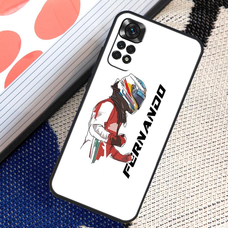 Чехол F1 Racing Fernando Alonso 14 для Xiaomi Redmi Note 10 11 Pro 8 9 12 Pro 11S 10S 9S Redmi 9 10 12C 9C 10C задняя крышка