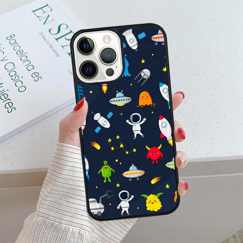 Мультяшный чехол-ракета для телефона Для iPhone 17 Air 15 16 16e 14 13 Pro Max Coque 12 11 Pro Max Для Apple PLUS fundas