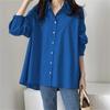 Spring Autumn Work OL Elegant Shirts Women's Collar Long Sleeve Shirt Women's Casual Elegant Solid Color Blouses