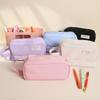 Large Capacity Macaron Pencil Case Three-layer Multifunction Pencil Case Kids Gift