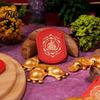 Chinese Culture Collectible Golden Turtle Feng Shui Ornament with Faux Leather Sleeve, Handmade Prosperity Wealth Talisman for Luck And Prosperity,