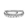 Pandora Pavé Set Triple Ring 925 Silver Women ring 199040C01