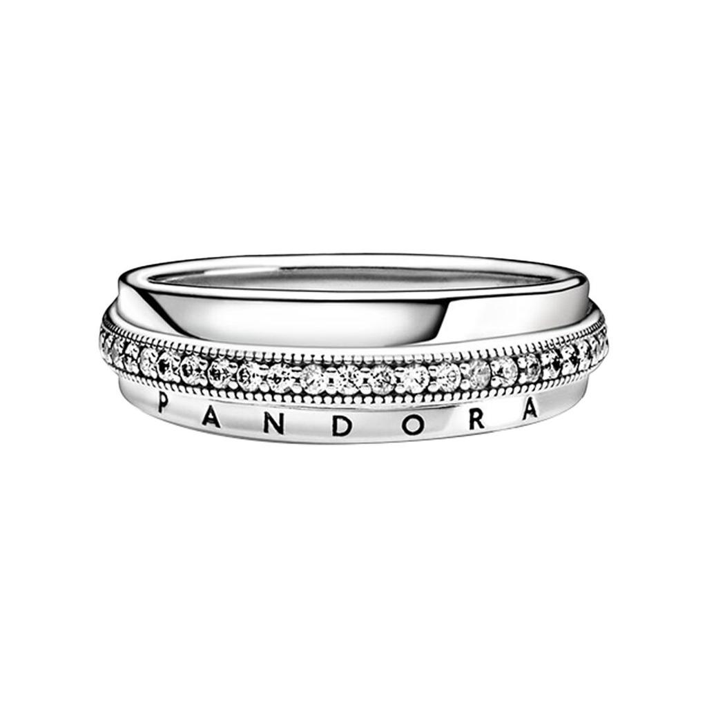 Pandora Pavé Set Triple Ring 925 Silver Women ring 199040C01