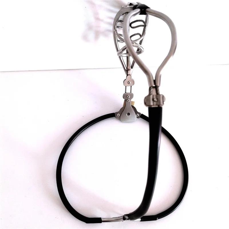 Men's Stainless Steel Chastity Belt Wearable Pants with Breathable Lockable Cock Cage Strap On Penis Bondage Sex Toys for Male