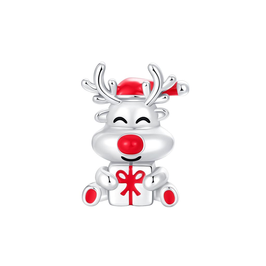 925 Silver Santa Claus Charms Bead Christmas House Dangle Pendant Fit Bangle Bracelet Necklace DIY Jewelry