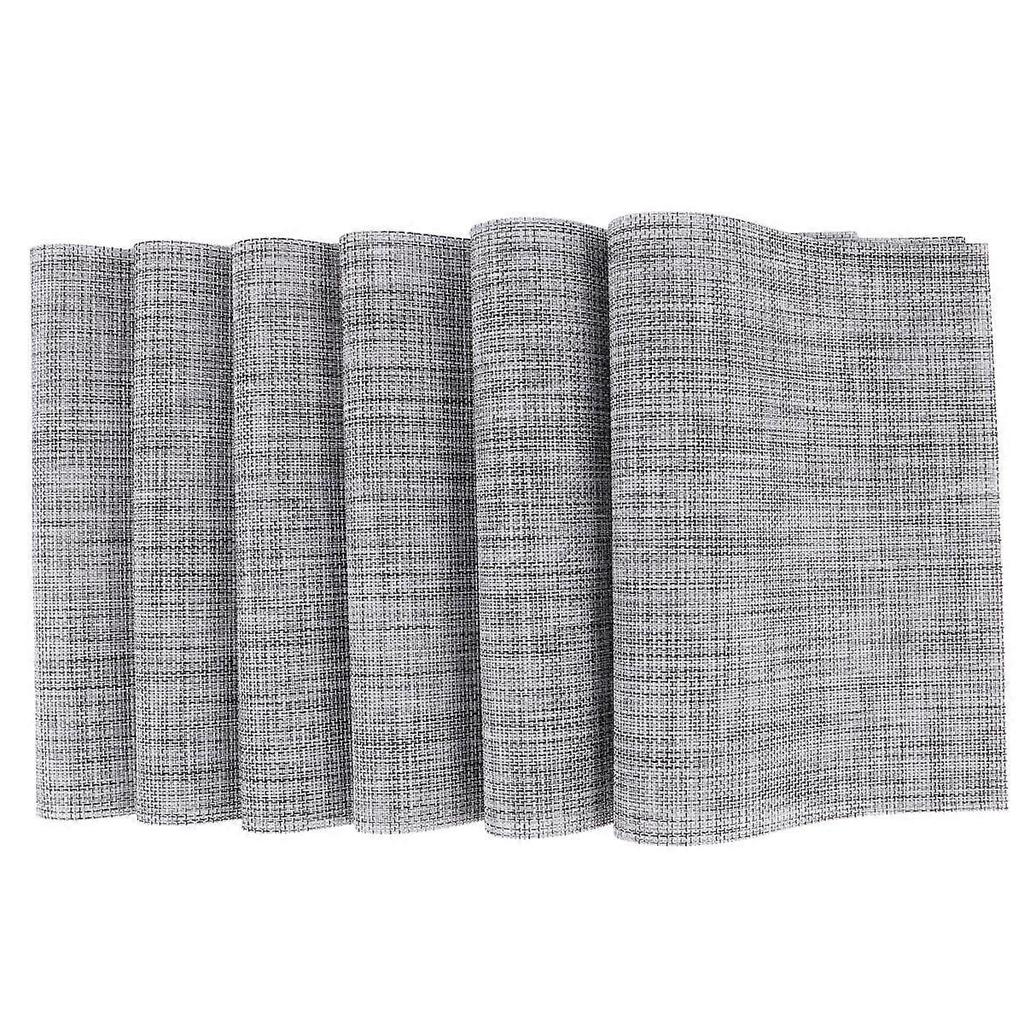 PVC Heat Insulated Pad Table Mat for Home Hotel Restaurant 6Pcs Skid Resistance