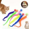 125 шт. Игрушки-шарики для кошек Новые игрушки для жевания кошек Прыгучий мячик Извивающийся хвост Издающий звук Котёнок Кусающий Играющий Плюшевая интерактивная игрушка