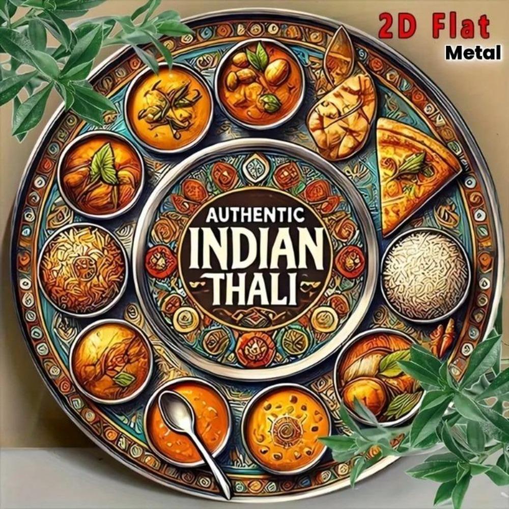 Винтажный индийский тали Алюминиевый Металлический Настенный Декор Рустикальный Традиционный Декор Еды