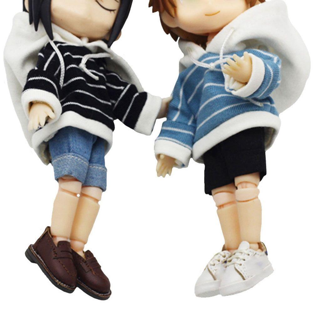 6 Colors 11,1/12 Doll Candy Colors Long Sleeve Clothes Doll Coat T-shirt Sweater Striped Sweatshirt