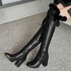 High Snow Boots Women Shoes Waterproof Leather Over the Knee High Boot Female Fashion Fur Warm Plush Winter Long Shoes Ladies