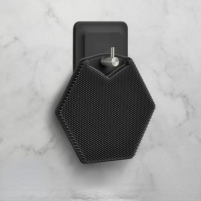 Новая многоугольная силиконовая щетка для душа Портативная настенная силиконовая щетка для волос Шестиугольная щетка для душа