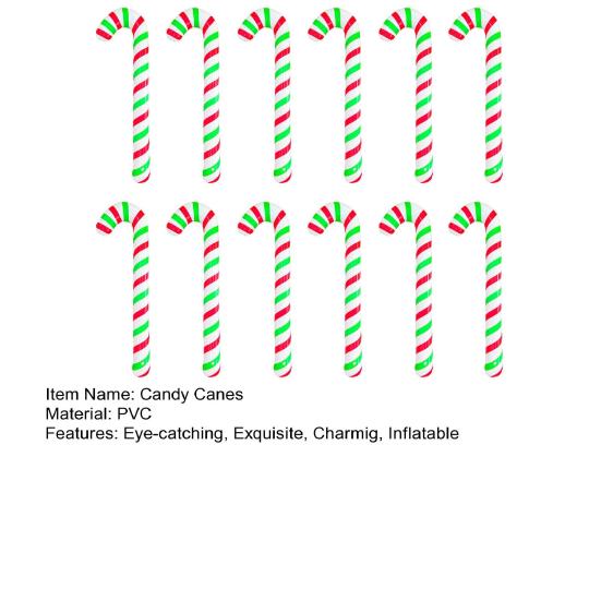 Надувные шары в виде леденцов для рождественских украшений. Большие леденцы с красно-белой полоской для Рождества, для дома, улицы, праздничного двора, бассейна, пляжа.